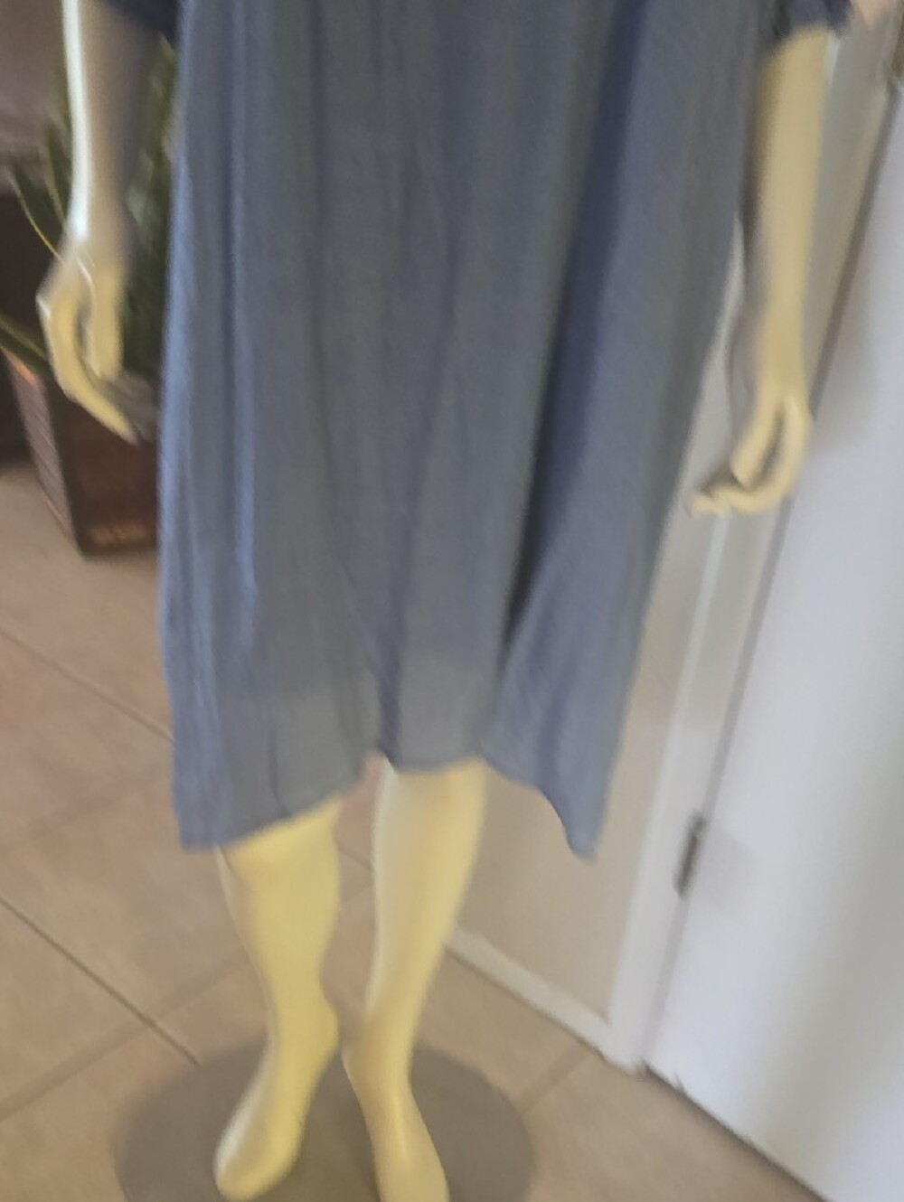 Women's Off-Shoulder Midi Dress in Dusty Blue - Picture 6 of 11